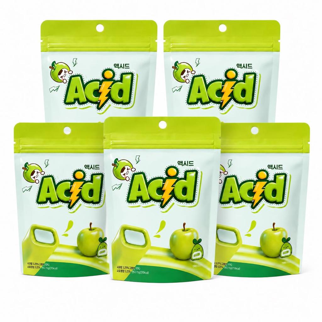 YEM Apfel-Geschmack Würfel gefüllte Gummibonbons 70g