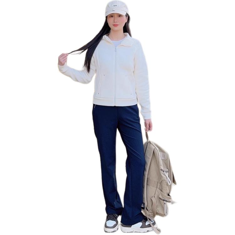 Anta Simple Zipper Casual Versatile Hooded Cardigan Sweatshirt Women Sweatshirt 162617710S-5