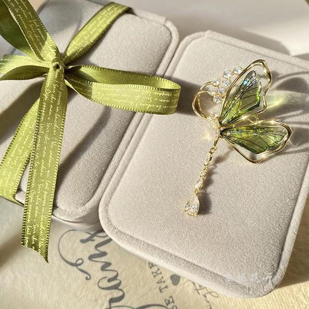 Butterfly Brooch Bon Brooch Accessories Zirconia Jewelry Elegant Ceremony Spring Summer Animals Insects Student Gift Birthday Event Women's Men's
