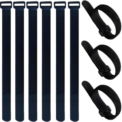 fogman Cable Ties, Velcro, Rubber Bands, Cargo Tie Straps, 10-Pack (2.5cm x 60cm)
