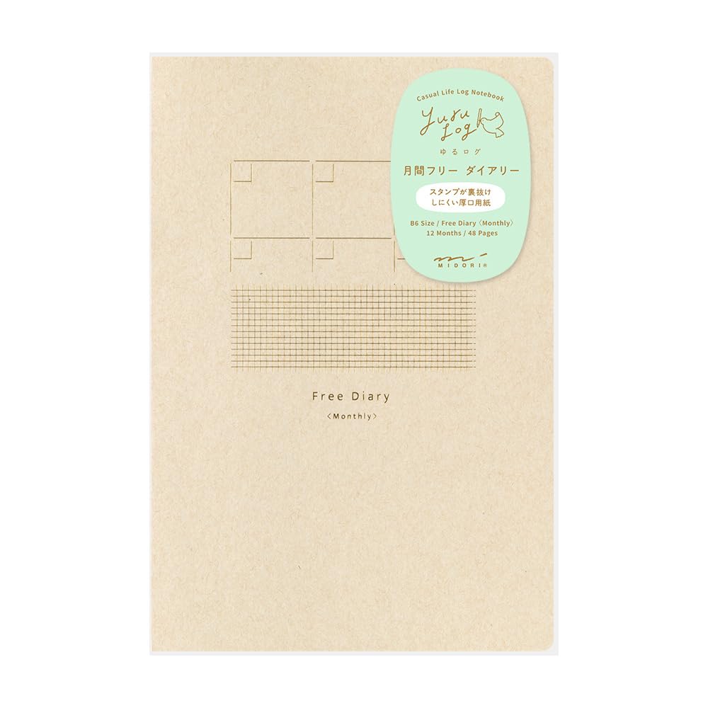 Midori Notebook Yurulog B6 Monthly Free A 15368006