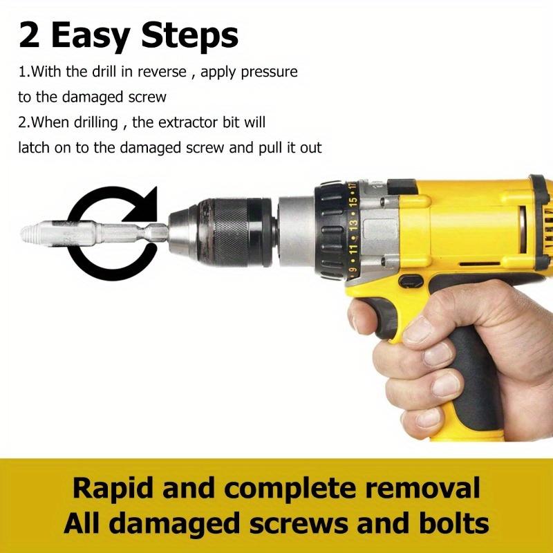 5Pcs Damaged Screw Extractor Drill Bit High Speed Steel Double Easily Take Out Side Drill Out Broken Screw Remover Bolt