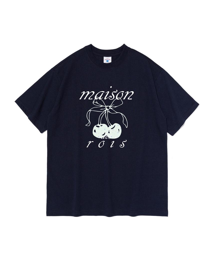 ROIDESROIS Maison French Cherry Short Sleeve T-Shirt (Navy)