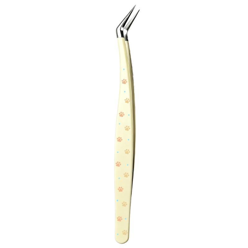Stainless Steel Curved Tweezers Anti-static High Precision 1Pcs for DIY Sticker Craft Jewelry Repair Handicraft Work