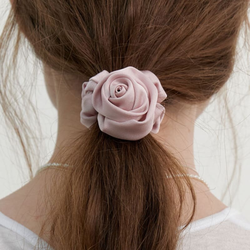 LOVE ME MONSTER Satynowa Różowa Gumka do Włosów (L241MHA080)