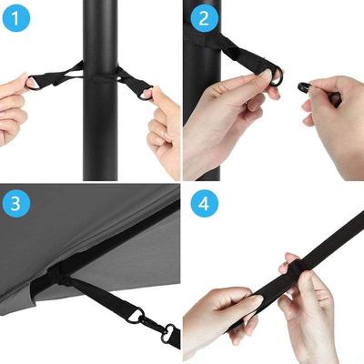 Adjustable Fixed Strap For Outdoor Umbrella Parasol Weatherproof Tie Buckle Strap For Sunshade Umbrellas Accessories Tie Strap