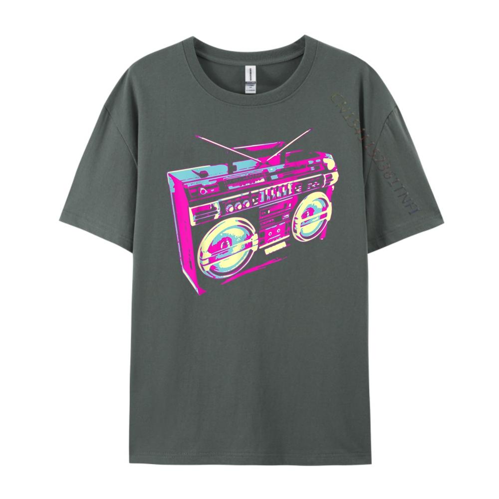 Cool Cassette Boom Stereo Music Player Box Design Funny Shirts Shirts Harajuku Comfortable TShirt Casual