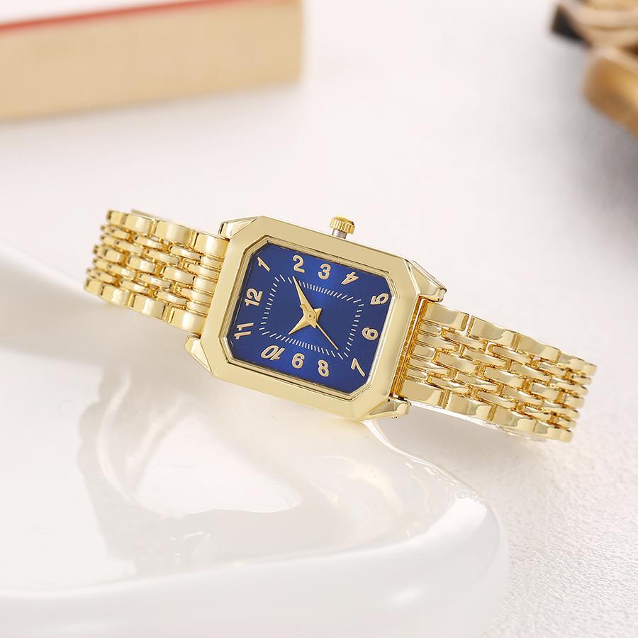 

Fashion Light Luxury All-match Rectangular Dial Alloy Steel Band Women s Quartz Watch, Suitable for Women s Daily Wear, Christma синій