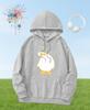 Cute Crooked Duck Graphic Print Hoodie Women's Autumn Winter Top with Pocket Long Sleeve Female Trendy Causal Aesthetic Clothing