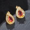 Europäische und Amerikanische Vintage Damen Wunderschöne Elegante Inlaid Funkelnde Zirkon Ohrringe Party Accessoires Täglicher Schmuck