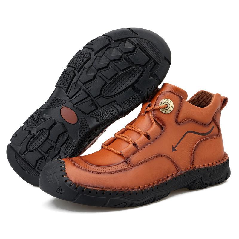 Foreign trade large size Martin boots men's new winter outdoor knight boots high top leather mountaineering boots short boots