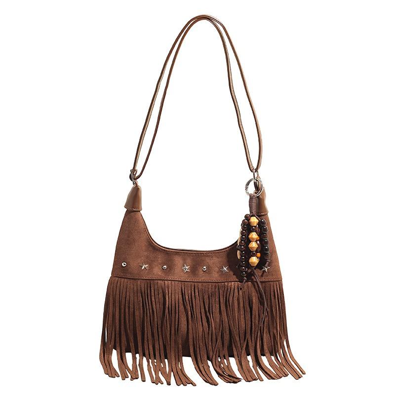 Fashionable and Trendy Retro Fringed Bag, Casual and Stylish Single-shoulder Crossbody Bag