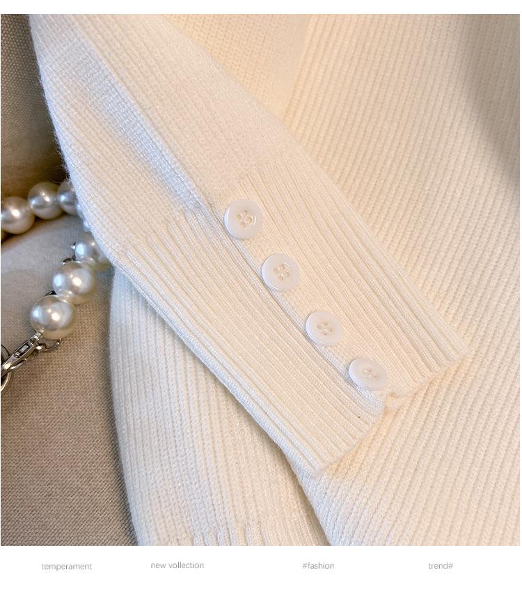 Plus Size Women's Thickened V-neck Sweater Knitwear, Bust 150/160 Cm, 200-350 Lbs, 8056