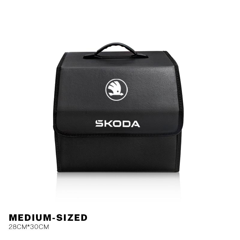HFB4 Foldable Car Trunk Organizer Box Storage Tidying Bag For Skoda Yeti Kamiq Kodiaq Karoq Octavia Fabia Rapid Vrs Mk3 Superb A5 A6