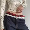 Thin Women's Belt PU Leather Dress Jeans Belt Simple Waist Belt  Streetwear