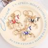 Rhinestone Horse Keychain Stylish Animal Pendant Decorative Key Ring For Women Bag Charm Hanging Lucky Gift