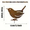 Rustic Metal Bird Silhouette Set: 4-Piece Outdoor Garden Courtyard Decoration