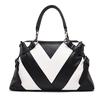 Women Shoulder Bag Portable Large Bag Soft Leather Contrast Color Large-capacity Shoulder Bag
