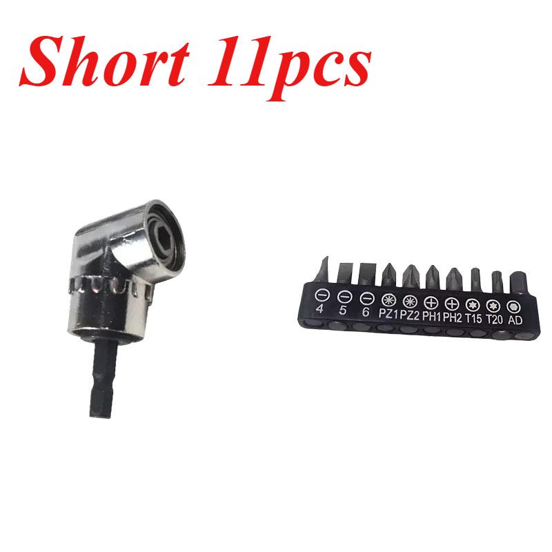 105° Angle Screwdriver Hexagonal Shank Angle Screwdriver Electric Drill Long and Short Corner Wrenches Adjustable Flexible Shaf