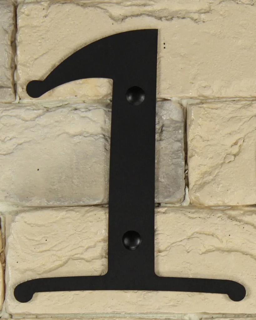 Metal Number Zero 170x145mm Black for Door Apartment House Address Sign