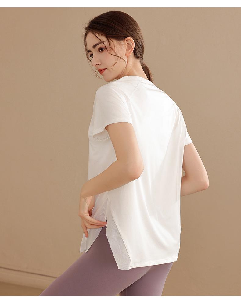 Women's Quick-Dry Short Sleeve Yoga Top - Breathable, High-End Running & Fitness Shirt