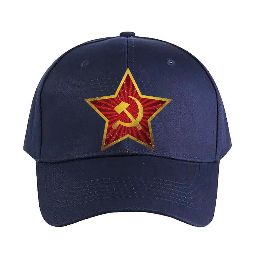 Soviet Red Star Insignia Distressed Cap Summer Women Unisex Adult Peaked Hat Fashion Casual Adjustable Printed Baseball Caps