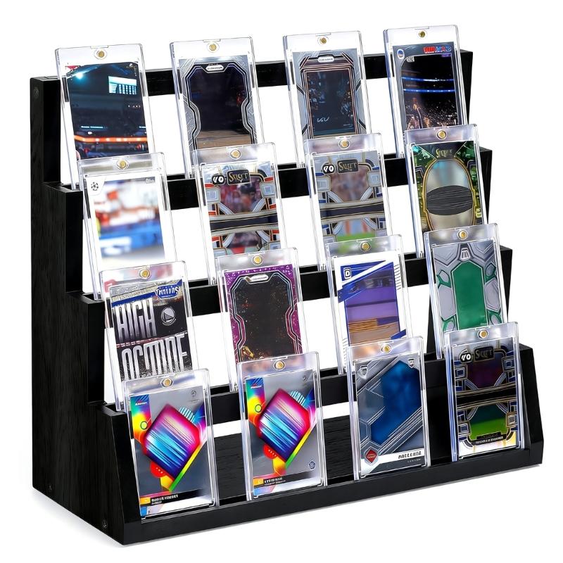 Премиальный деревянный кейс для хранения коллекционных карточек, изготовленный специально для карточек по баскетболу, футболу, бейсболу 1