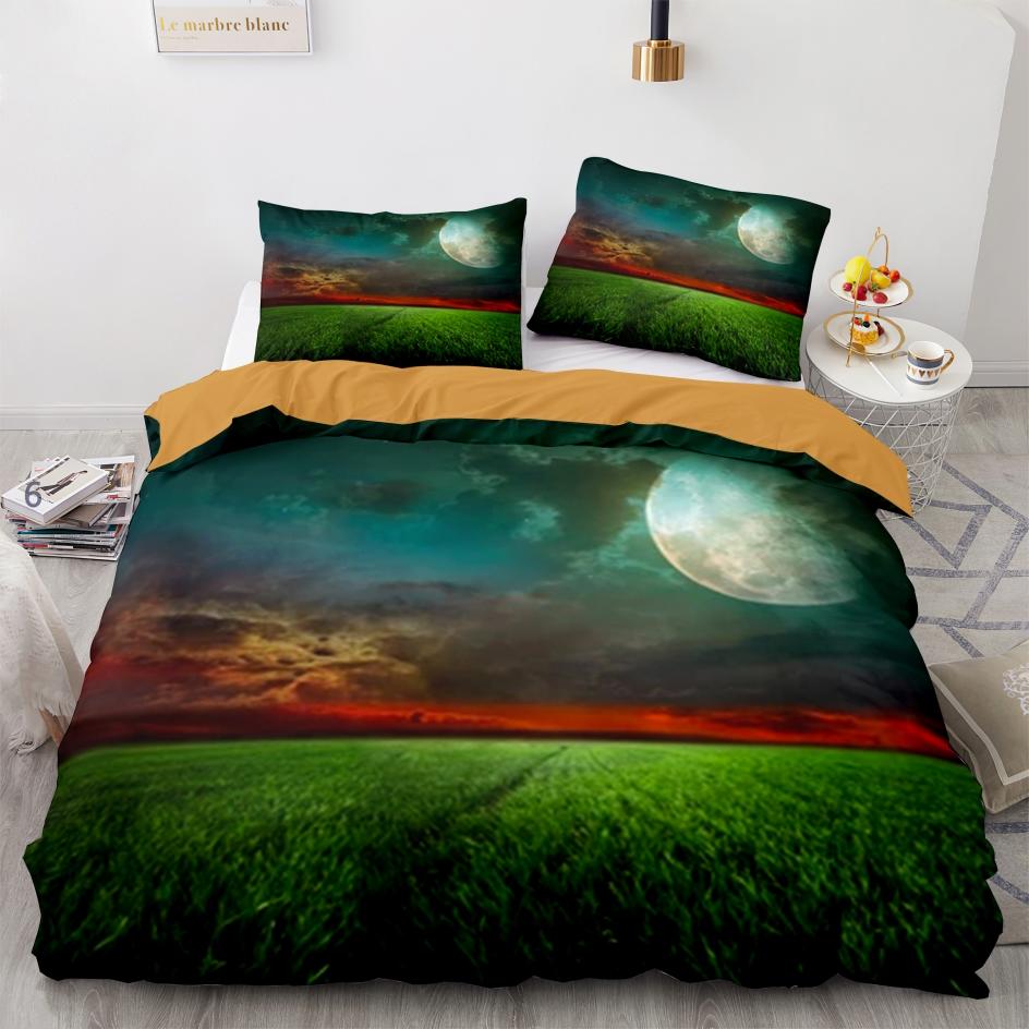Starry Sky Duvet Cover Twin Size Universe Decor Twin Bedding Set Microfiber Outer Space Theme Milky Way Galaxy Comforter Cover