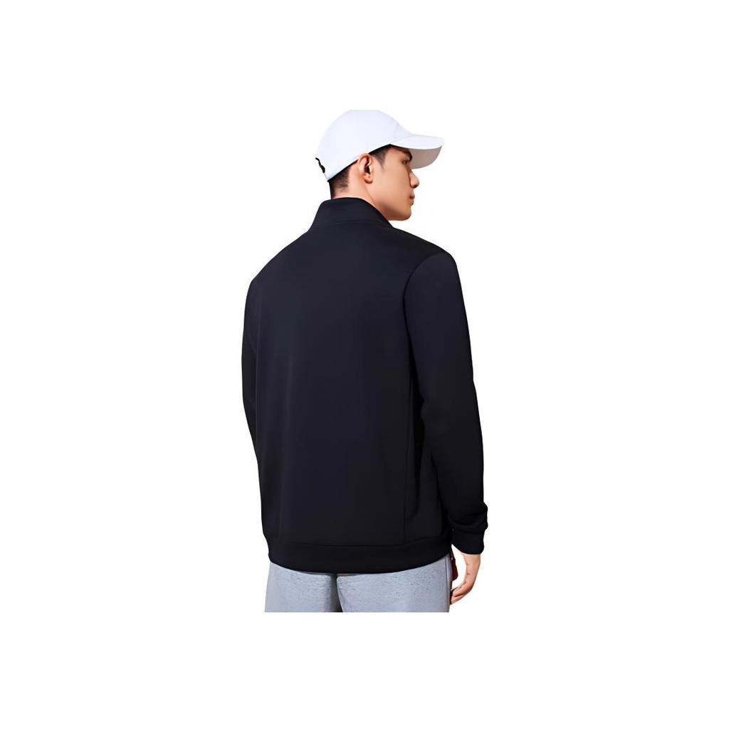 Anta Sports Training Series Solid Color Logo Print Stand Collar Zip-Up Long Sleeve Jacket Men Jacket 152237705-3
