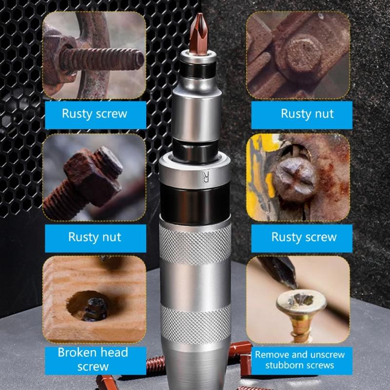 13Piece Impact Screwdriver Kit with Carbon Steel Bit Suitable for Removing Old and Damaged Screws Quick And Easy Repairs