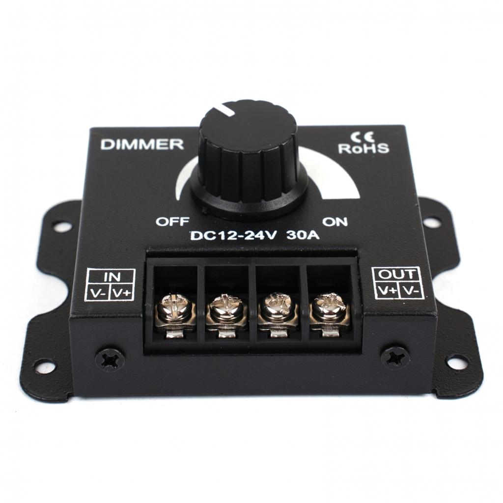 Brightness Adjuster Led Dimmer Power Supply Adjustable DC 12-24V 30A Dimmer Knob