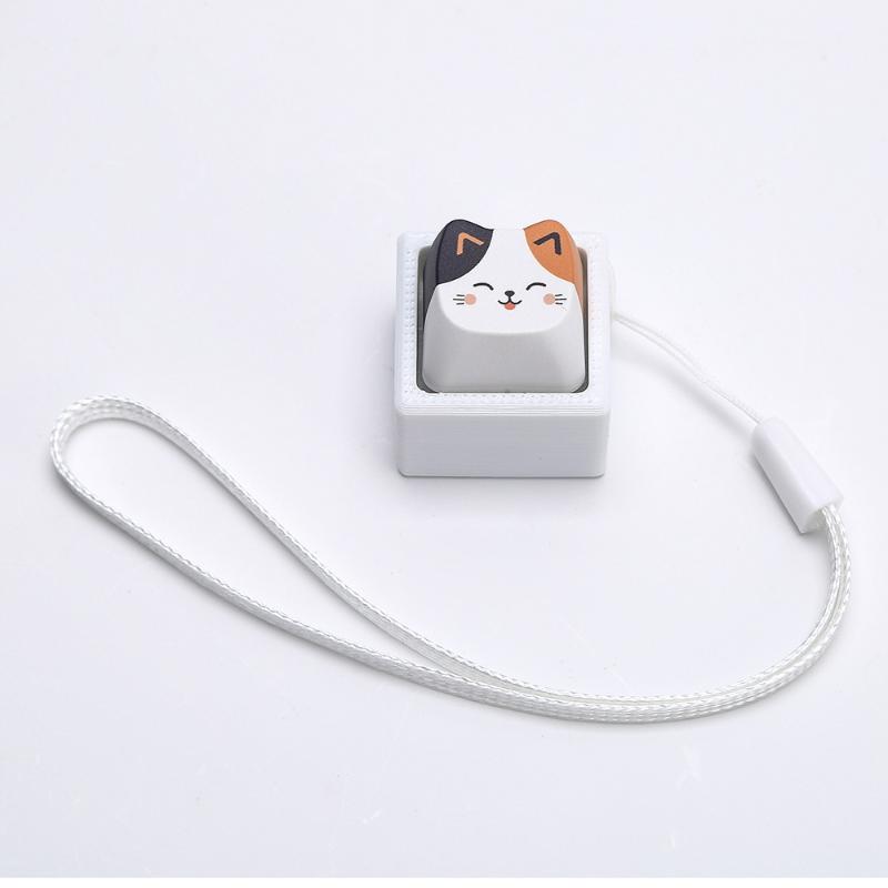 Cute Pressable Cartoon Animal Keycap Fidget Keychain Mini Stress Relief Toy for Kids Party Bag Filler