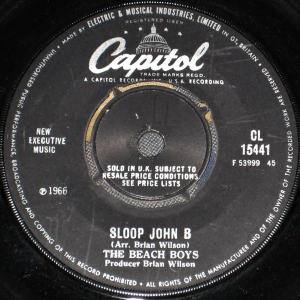 

7inch Record BEACH BOYS - Sloop John B CL15441 Capitol Records 1966 UK Rock Used