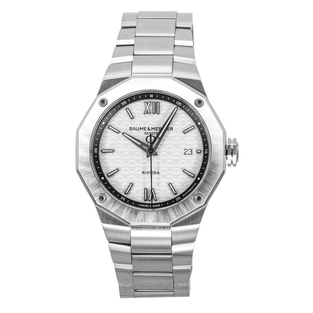 

Baume & Mercier Riviera Нержавеющая сталь Серебристый циферблат Автоматический M0A10829 100M Мужские часы серебряный