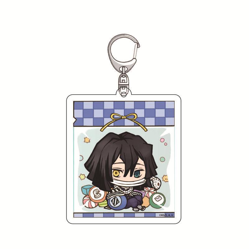 Anime Demon Slayer Keychain Acrylic Pendant Tanjiro Kamado Nezuko Zenitsu Agatsuma Creative Pendant Accessory Gift for Fans