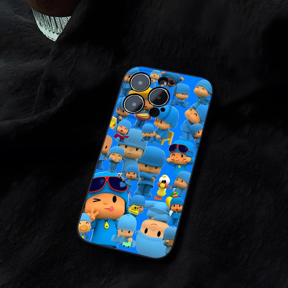 Cartoon P-Pocoyos Cute Phone Case Funda For Iphone 14 16 17 13 11 15ProMax 12 Pro Max Mini Xr Xs X 7 Plus Covers