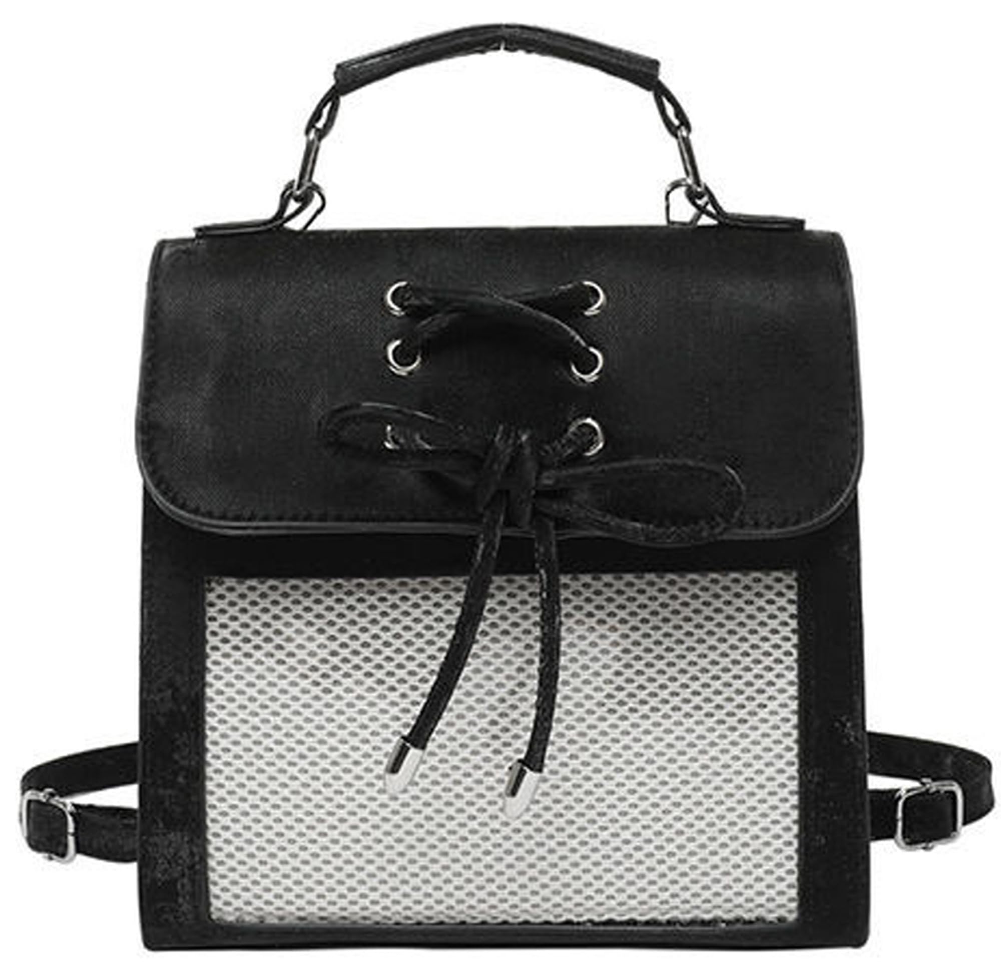 

Ita Shoulder Perfect for Mini Ita Clear Black G-Trigger 3-Way Lace-Up Bag, Bag, Small, Adult, Oshikatsu, Bag, Backpack, Tote, Transparent, [Used] чорний