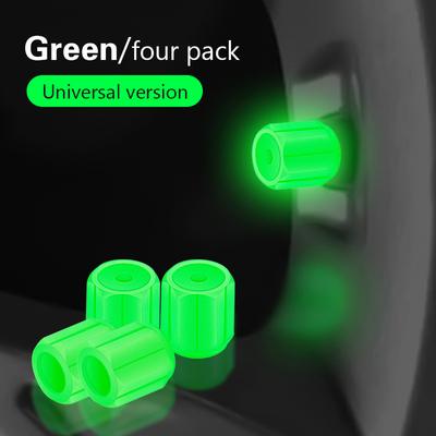 4Pc Luminous Tire Valve Caps For Car Motorcycle Bike Wheel Hub Styling Tool Glow In Dark Valve Stem Air Dust Rim Cover Accessory