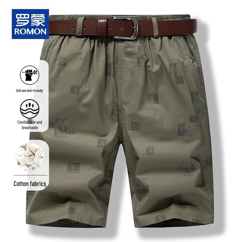 ROMON Men s Casual Cotton Cargo Shorts 4XL
