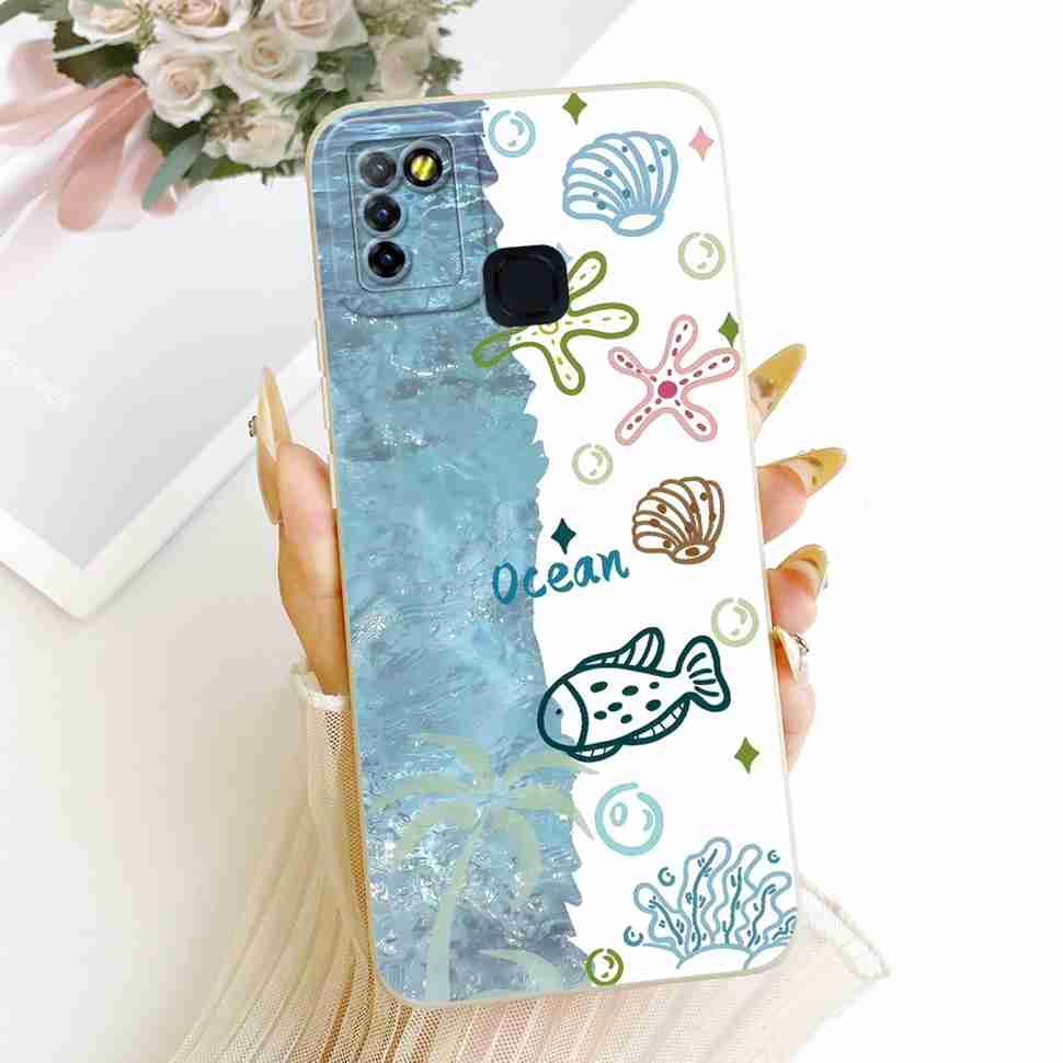 For Infinix Hot 10 Lite X657B Case Cute Cartoon Cat Print Silicone Back Cover For Infinix Hot 10Lite Phone Protection Cases
