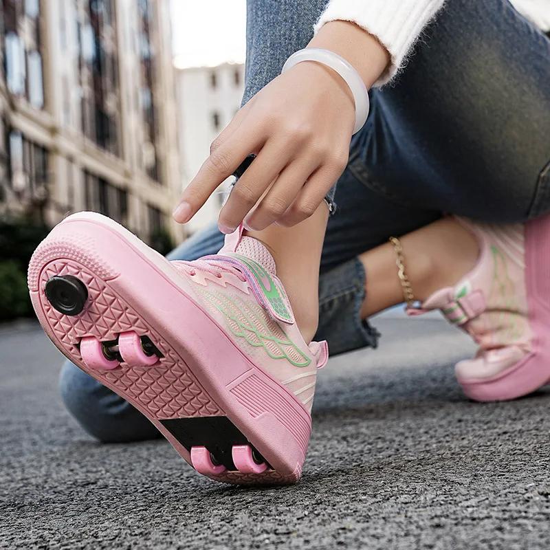 Inline Roller Skates Children Removable Wheeled Shoes Skate Girl 4 Wheels Powerslide Skates Children's Sneakers Shoes With Wheel