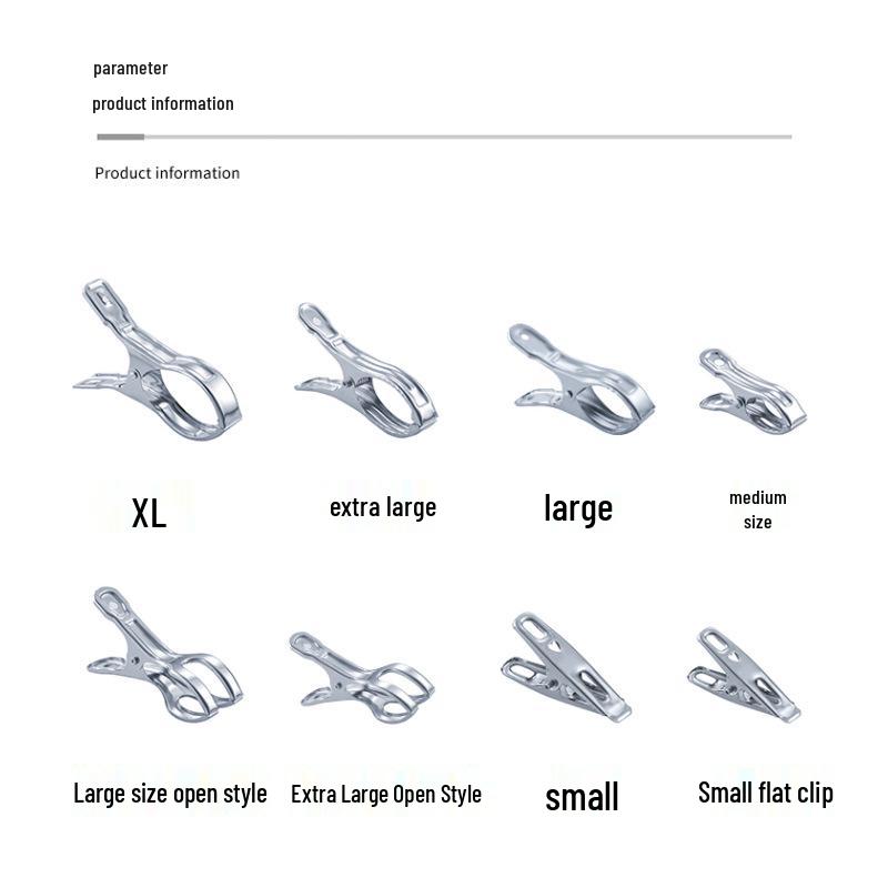 Stainless Steel Windproof Quilt and Sock Clips for Drying