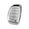 Quicksand Silver 4-Button Key Case for Korean Hyundai Car Interior Protection