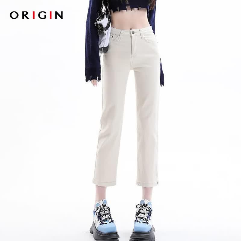 ORIGIN High-Waist Slim-Fit Cigarette Jeans XS