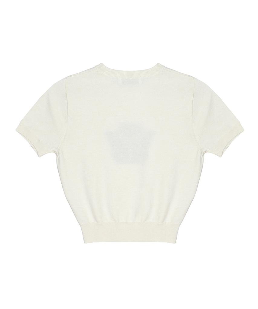 Nigaennikol Mini Butterfly Signature Half Knit_Cream