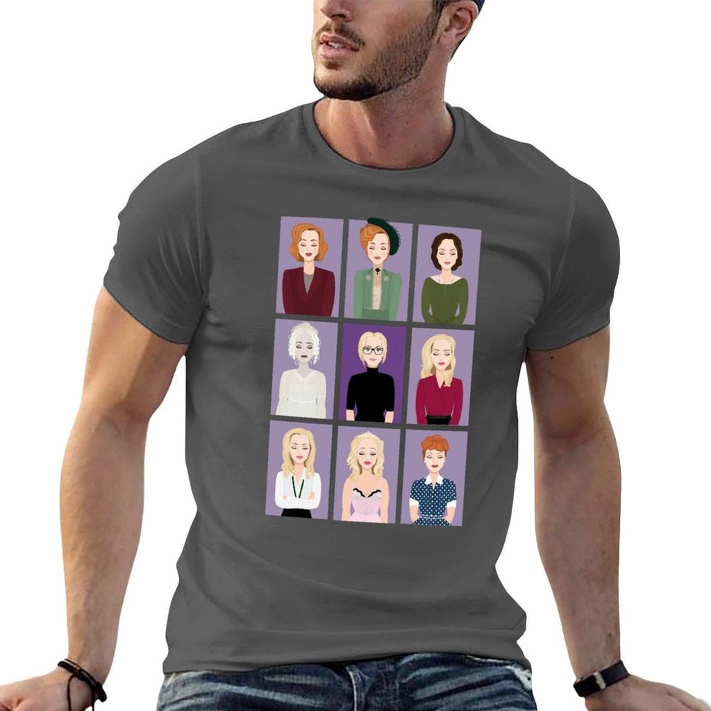 Gillian Anderson Characters Tshirt Basic Simple Casual Short Sleeve Tee