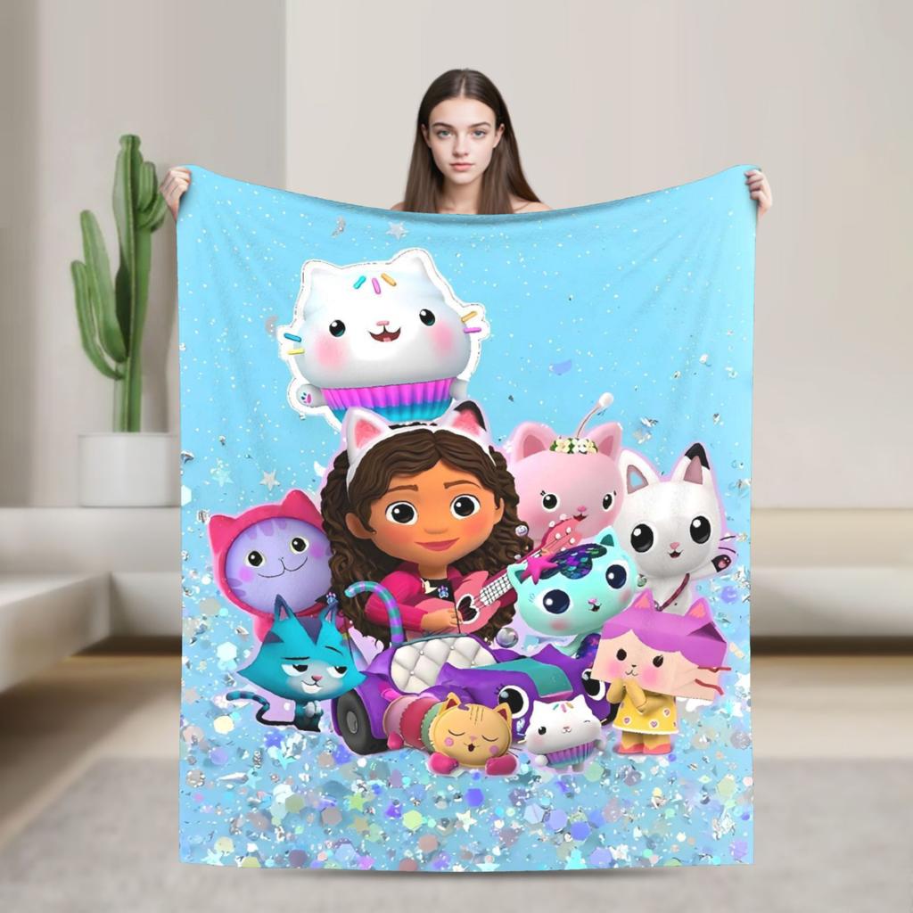 G-gabbys Dollhouse Fun Flannel Blanket Super Warm Bedding Throws for Couch Bed Travel Office Aesthetic Bedspread Sofa Bed Cover