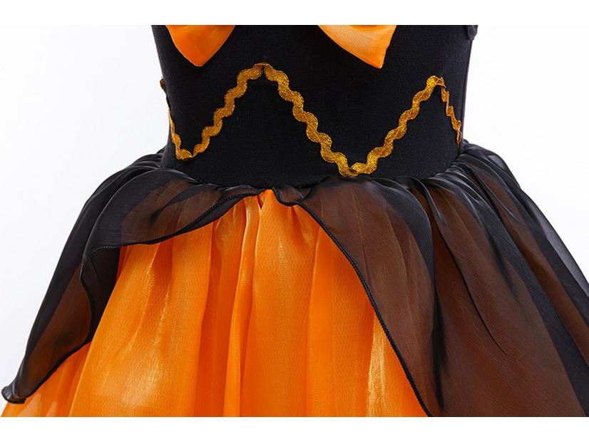 Princess Cosplay Dress: Girls' Little Witch Pumpkin Masquerade Costume