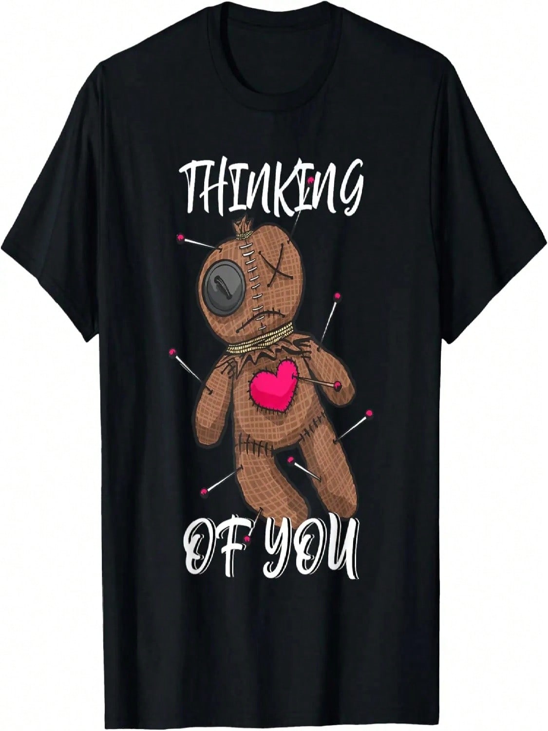 Voodoo Doll Thinking Of You Pastel Goth Voodoo Lover Creepy T-Shirt S разноцветный