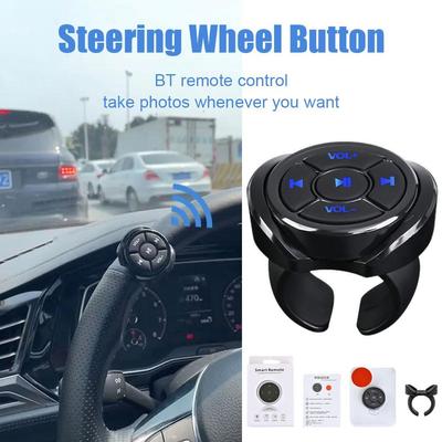 Auto Motorrad Fahrrad Lenkrad Drahtlose Bluetooth-kompatible Medientaste Fernbedienung 5 Tasten Auto DVD Musikplayer
